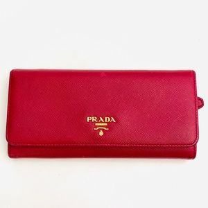 Prada Pink Saffiano Wallet